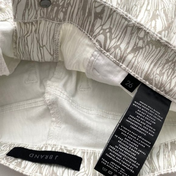 J Brand Jeans Skinny Printed Light  Khaki/White - Picture 3 of 3